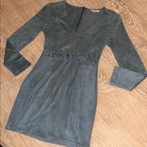 Charlotte Russe cutout waist dress blue XS